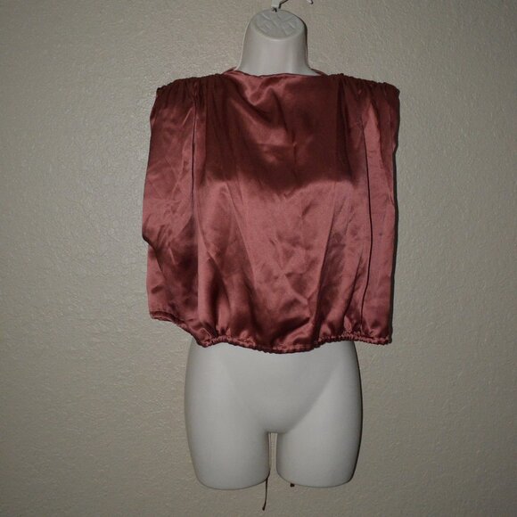 $635 Sz 2 S The Sei Rose Silk Cropped Gathered Blouse Top - Picture 4 of 8